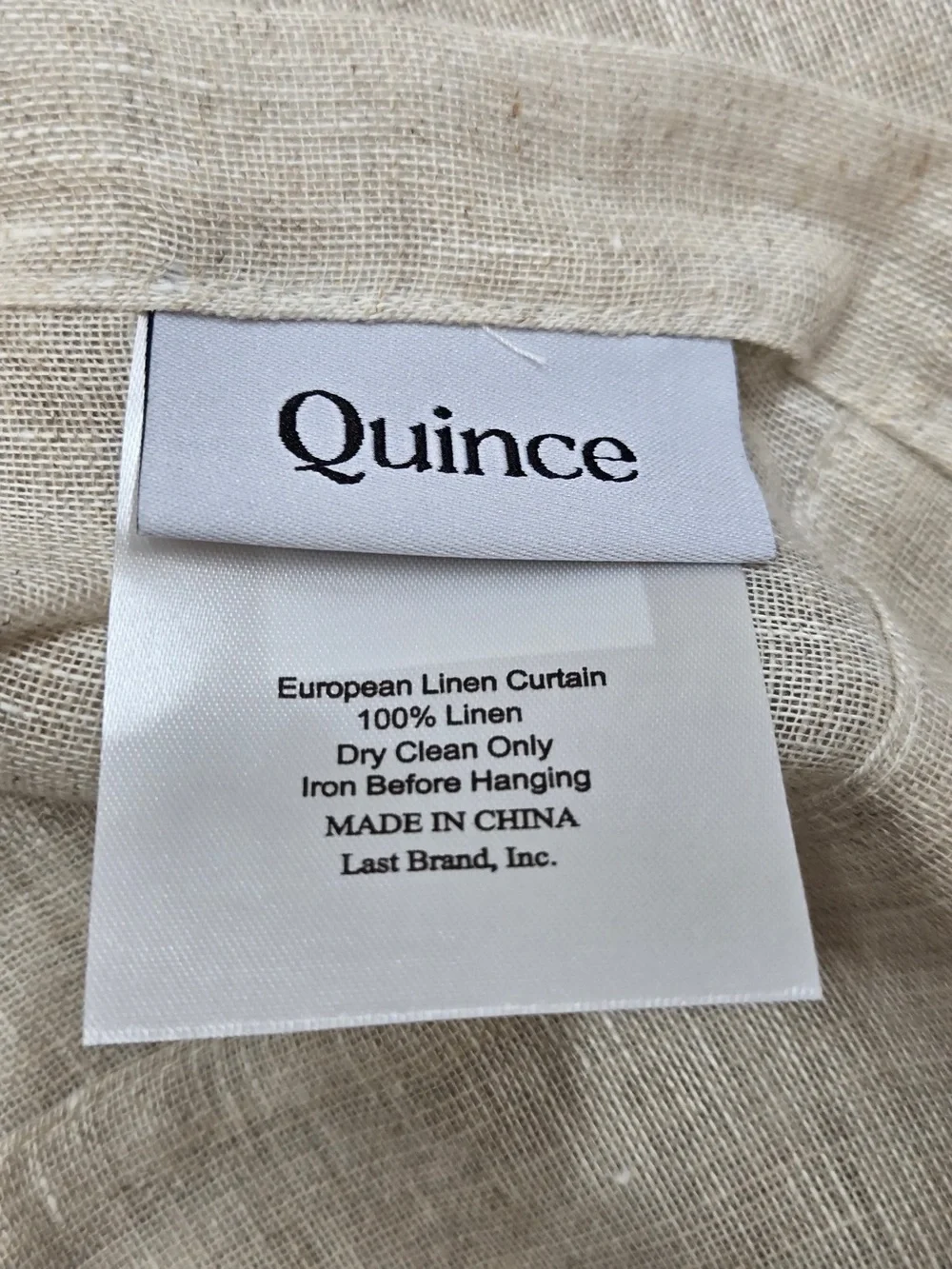 NWOT QUINCE Set Of 4 48x108 European Linen Sheer Curtains Flax 9960
